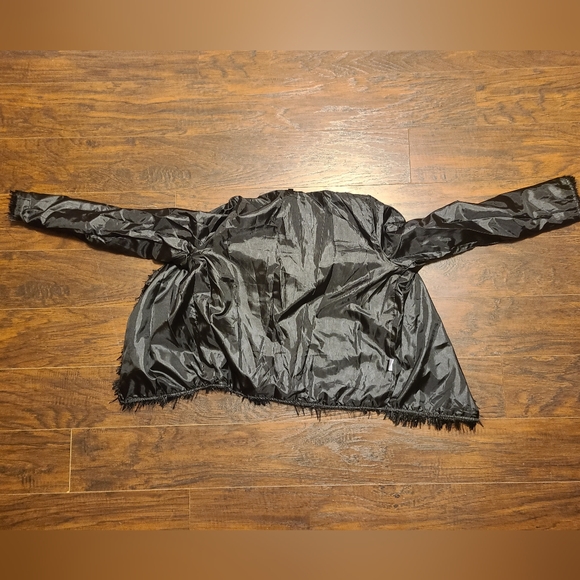 Blue Blush Black Eyelash Fringe Jacket Women's Size Small - Picture 6 of 9
